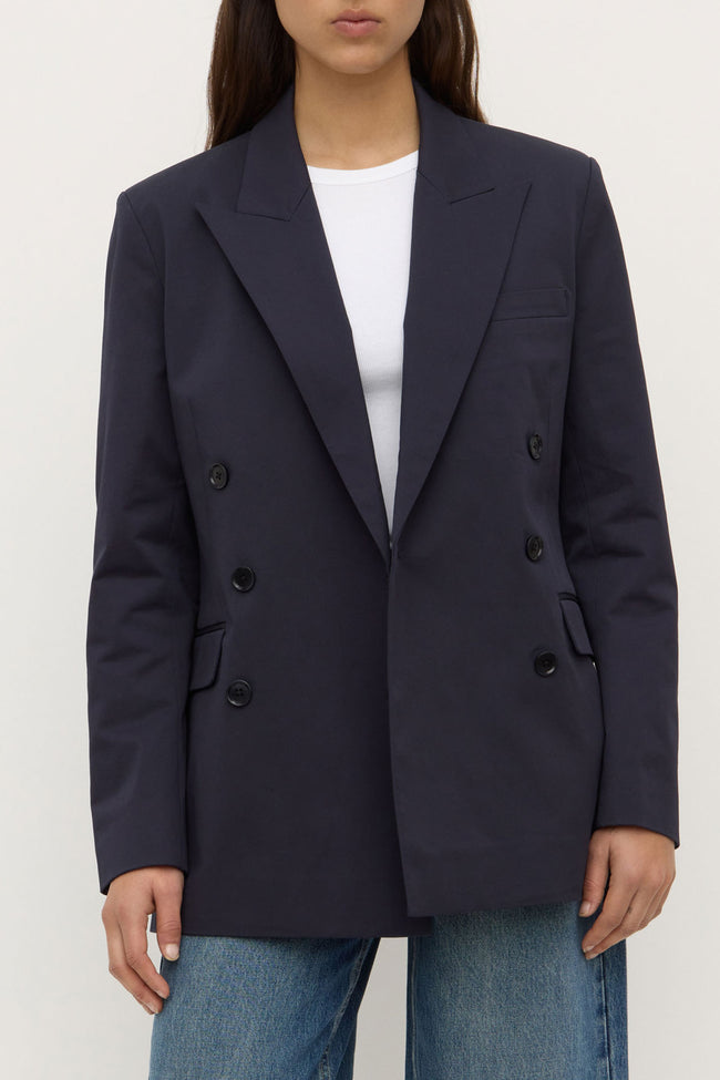 Ellen Double Breasted Blazer - Navy-ASSEMBLY LABEL-P&amp;K The General Store