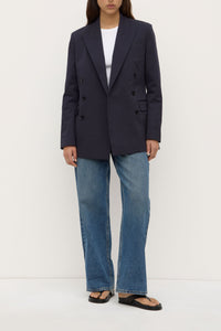 Ellen Double Breasted Blazer - Navy-ASSEMBLY LABEL-P&amp;K The General Store