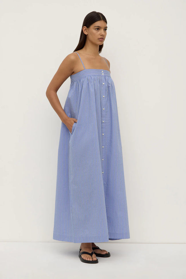 Erina Stripe Maxi Dress - Blue/White Stripe-ASSEMBLY LABEL-P&amp;K The General Store