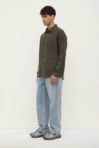 Everday Mens Linen LS Shirt - Sorrel-ASSEMBLY LABEL-P&amp;K The General Store