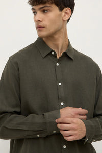 Everday Mens Linen LS Shirt - Sorrel-ASSEMBLY LABEL-P&amp;K The General Store