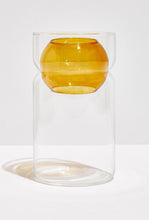 Load image into Gallery viewer, Balance Vase - Clear + Amber-Fazeek-P&amp;K The General Store
