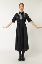 Load image into Gallery viewer, Pintucked Shirt Dress - Black-SYLVESTER-P&amp;K The General Store

