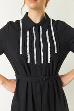 Load image into Gallery viewer, Pintucked Shirt Dress - Black-SYLVESTER-P&amp;K The General Store

