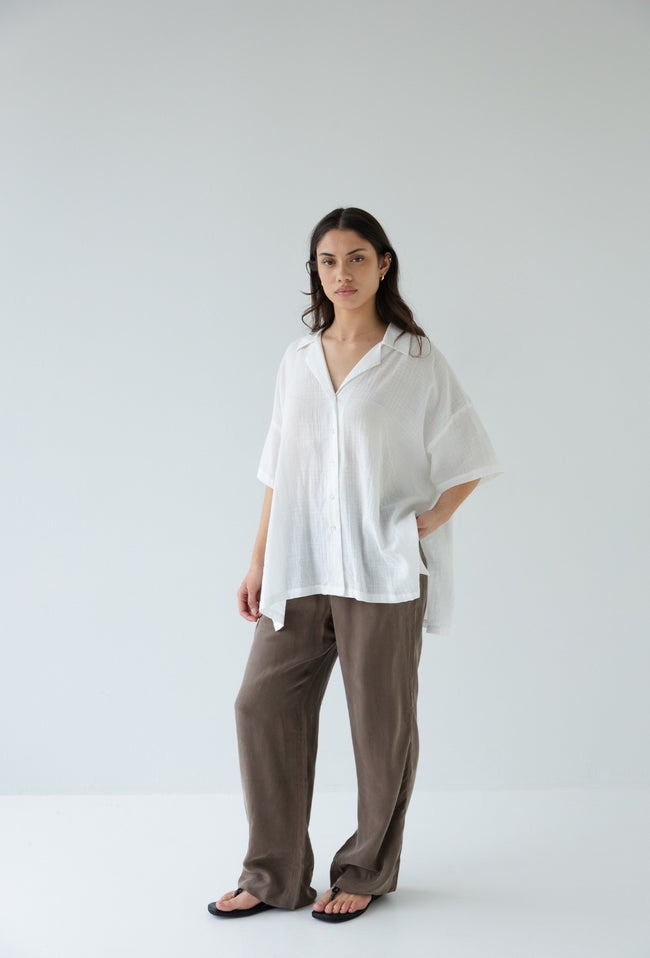Short Sleeve Shirt - Chalk Check-SOPHIE-P&amp;K The General Store