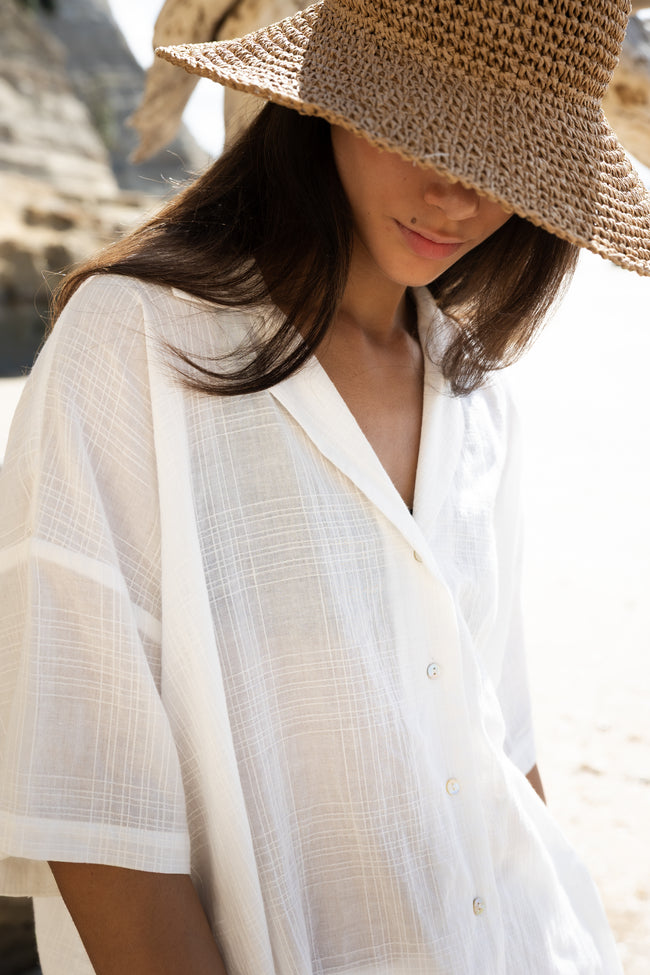 Short Sleeve Shirt - Chalk Check-SOPHIE-P&amp;K The General Store