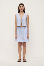 Load image into Gallery viewer, Havana Stripe Poplin Tie Front Top - Blue/White Stripe-ASSEMBLY LABEL-P&amp;K The General Store
