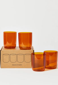 Belly Cups - Set of 4 - Amber-House of Nunu-P&amp;K The General Store