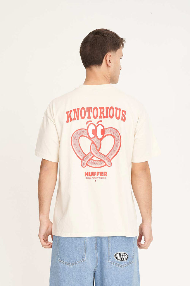 Block Tee 220/Knotorious - Ecru-HUFFER-P&amp;K The General Store