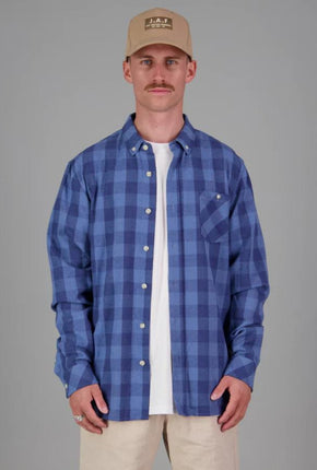 Boatyard Shirt - Sky Check-Just Another Fisherman-P&amp;K The General Store