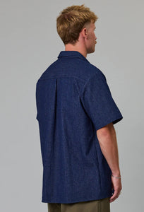 Ballast SS Shirt - Stripe Denim-Just Another Fisherman-P&amp;K The General Store