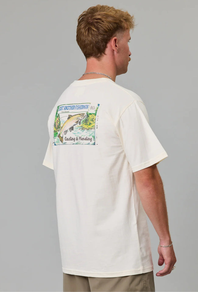 Casting & Mending Sea Tee - Antique White-Just Another Fisherman-P&amp;K The General Store