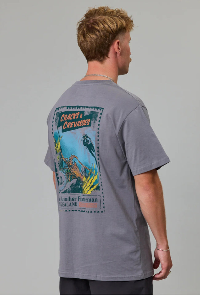 Cracks & Crevases Tee - Charcoal-Just Another Fisherman-P&amp;K The General Store