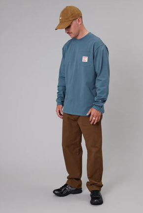 Heavy Shore LS Tee - Dusk Blue-Just Another Fisherman-P&amp;K The General Store