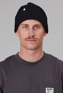 Skipper Merino Beanie - Black-Just Another Fisherman-P&amp;K The General Store