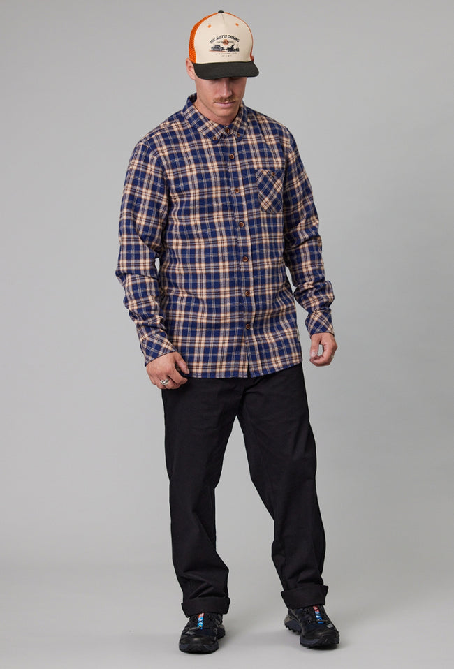 Boatyard Shirt - Dawn Blue Check-Just Another Fisherman-P&amp;K The General Store