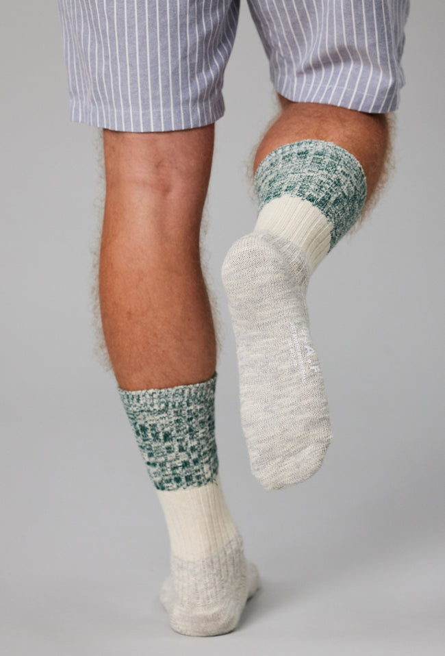 Port Sock - Green/Beige/Grey-Just Another Fisherman-P&amp;K The General Store