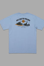 Load image into Gallery viewer, Salt Is Calling Tee - Faded Denim-Just Another Fisherman-P&amp;K The General Store
