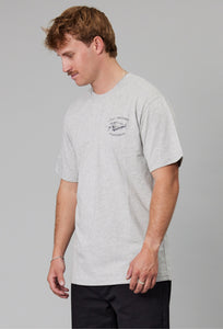 Snapper Logo Tee - Grey Marle/Navy-Just Another Fisherman-P&amp;K The General Store