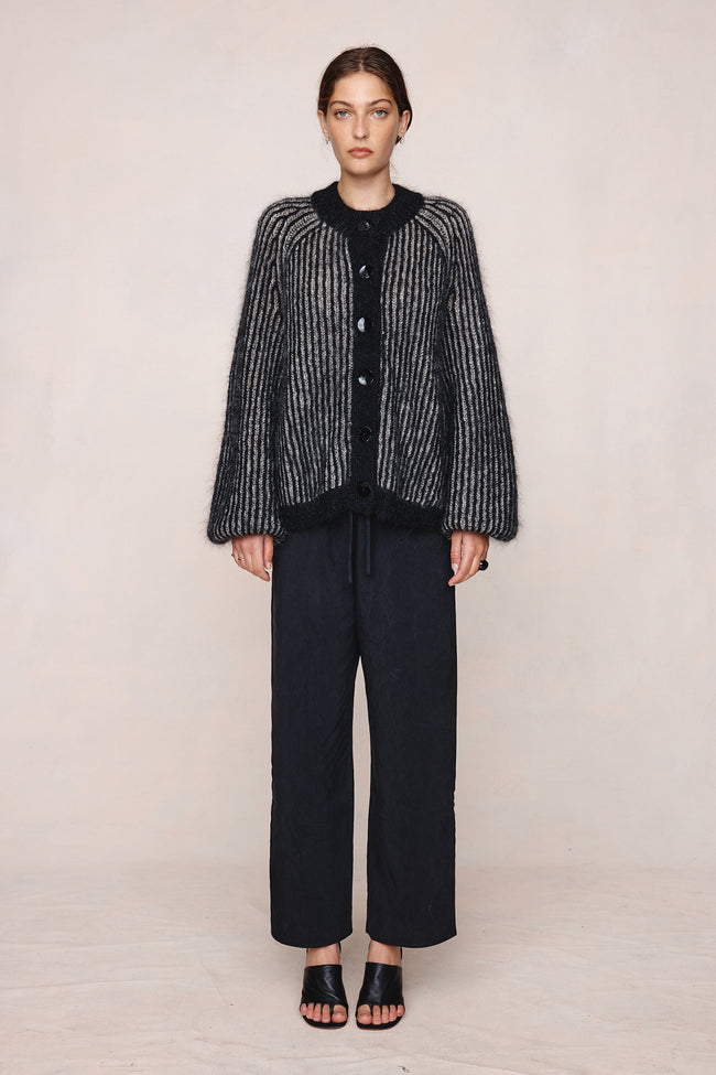 Jasper Cardigan - Black/Greige-MARLE-P&amp;K The General Store
