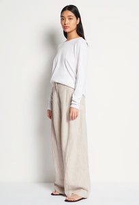 JHL Crew L/S T - White Cotton Cashmere-JULIETTE HOGAN-P&amp;K The General Store