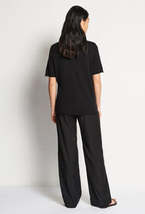 JHL Crew T - Black Cotton Cashmere-JULIETTE HOGAN-P&amp;K The General Store