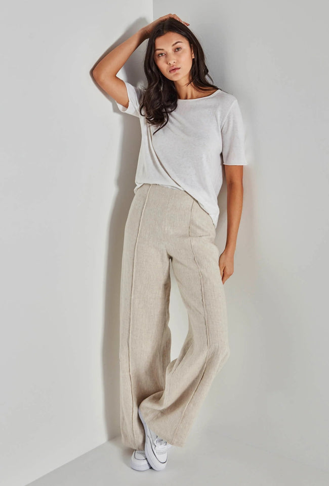 JHL Crew T - White Cotton Cashmere-JULIETTE HOGAN-P&amp;K The General Store