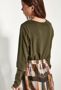 JHL Crew L/S Tee - Nori-JULIETTE HOGAN-P&amp;K The General Store