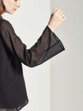 Load image into Gallery viewer, Arden Blouse (Crinkle Silk Cotton) - Black-Juliette Hogan-P&amp;K The General Store
