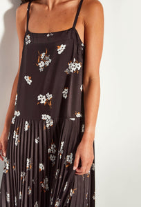 Betty Pleat Dress - Moonflower Twill - Golden-JULIETTE HOGAN-P&amp;K The General Store