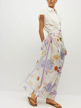 Load image into Gallery viewer, Border Sarong - Afterglow Cotton - Blanc-JULIETTE HOGAN-P&amp;K The General Store
