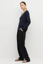 Load image into Gallery viewer, JHL V Neck L/S T - Navy-JULIETTE HOGAN-P&amp;K The General Store
