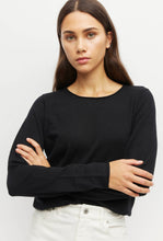 Load image into Gallery viewer, JHL Crew L/S T - Cotton Cashmere - Black-JULIETTE HOGAN-P&amp;K The General Store
