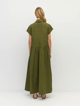 Load image into Gallery viewer, Lenni Dress - Crushed Cotton - Moss
