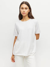 Load image into Gallery viewer, JHL Crew T - Cotton Cashmere - White-JULIETTE HOGAN-P&amp;K The General Store
