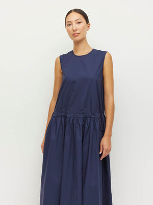 Romi Dress - Crisp Poplin - Navy-JULIETTE HOGAN-P&amp;K The General Store