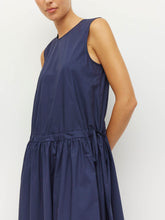 Load image into Gallery viewer, Romi Dress - Crisp Poplin - Navy-JULIETTE HOGAN-P&amp;K The General Store
