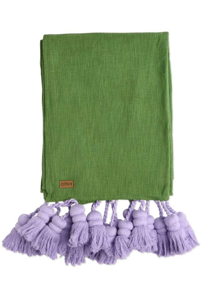 Green With Envy - Tassel Throw-KIP & CO-P&amp;K The General Store