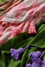 Load image into Gallery viewer, Green With Envy - Tassel Throw-KIP &amp; CO-P&amp;K The General Store
