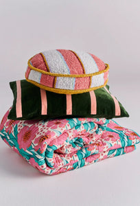 Velvet Rectangle Cushion - Tuscan Stripe-KIP & CO-P&amp;K The General Store