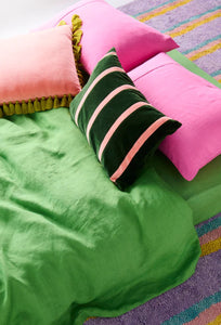 Velvet Rectangle Cushion - Tuscan Stripe-KIP & CO-P&amp;K The General Store