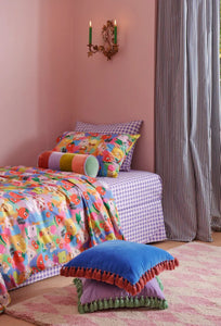 Velvet Tassel Cushion - Sapphire Blush-KIP & CO-P&amp;K The General Store