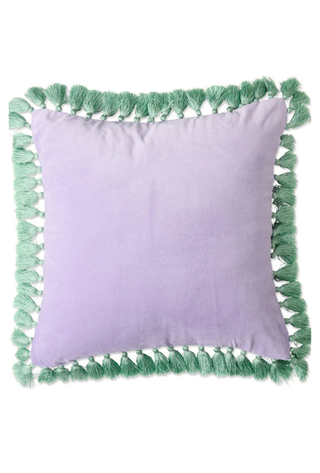 Velvet Tassel Cushion - Wisteria Lane-KIP & CO-P&amp;K The General Store