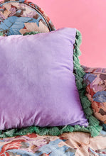 Load image into Gallery viewer, Velvet Tassel Cushion - Wisteria Lane-KIP &amp; CO-P&amp;K The General Store
