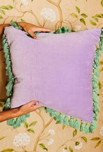 Load image into Gallery viewer, Velvet Tassel Cushion - Wisteria Lane-KIP &amp; CO-P&amp;K The General Store

