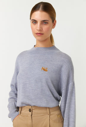 Teddy Jumper - Grey Marle-KATE SYLVESTER-P&amp;K The General Store