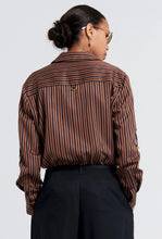 Load image into Gallery viewer, Avenue Shirt - Brown Multi Stripe-KAREN WALKER-P&amp;K The General Store
