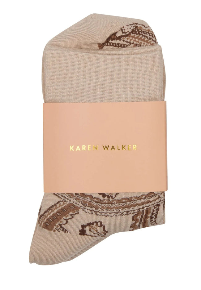 Carousel Socks - Cream Multi - 2 Pack-KAREN WALKER-P&amp;K The General Store