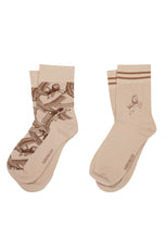 Load image into Gallery viewer, Carousel Socks - Cream Multi - 2 Pack
