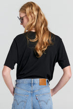 Load image into Gallery viewer, Embroidered Runaway Girl Classic Organic Cotton T-Shirt - Black-Karen Walker-P&amp;K The General Store
